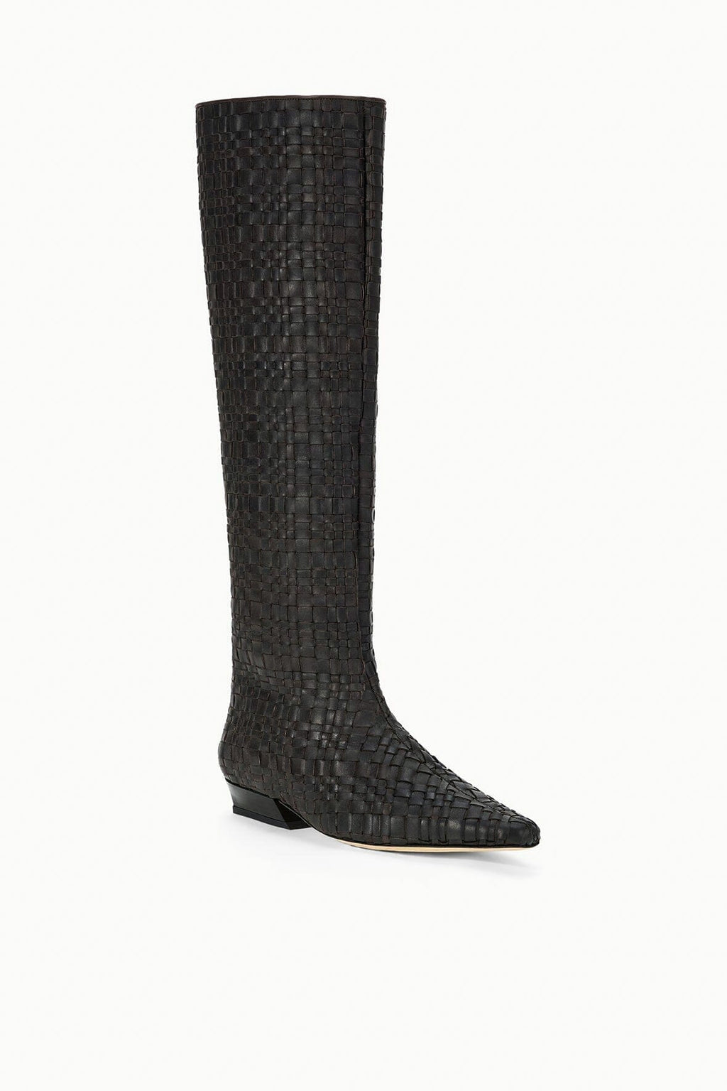 WALLY FLAT BOOT | ESPRESSO WOVEN LEATHER