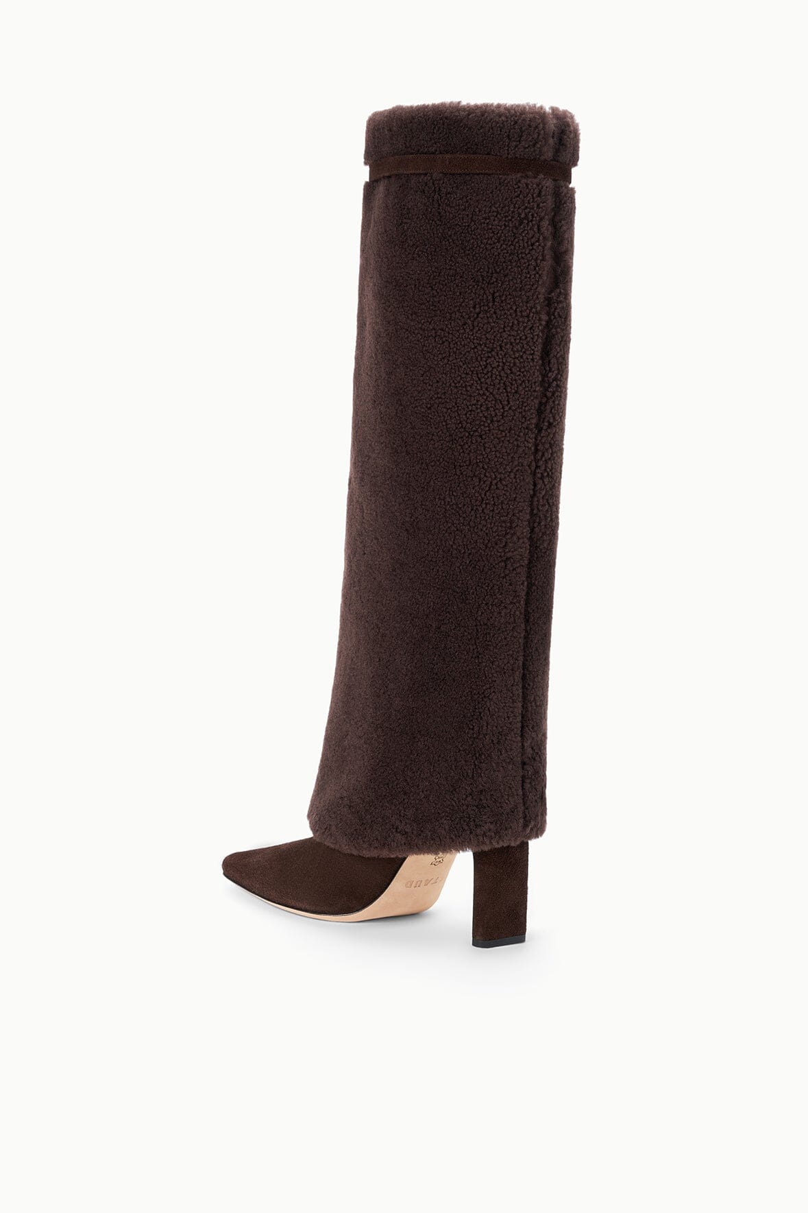 WALLY FOLDOVER HIGH HEEL BOOT | ESPRESSO SHEARLING