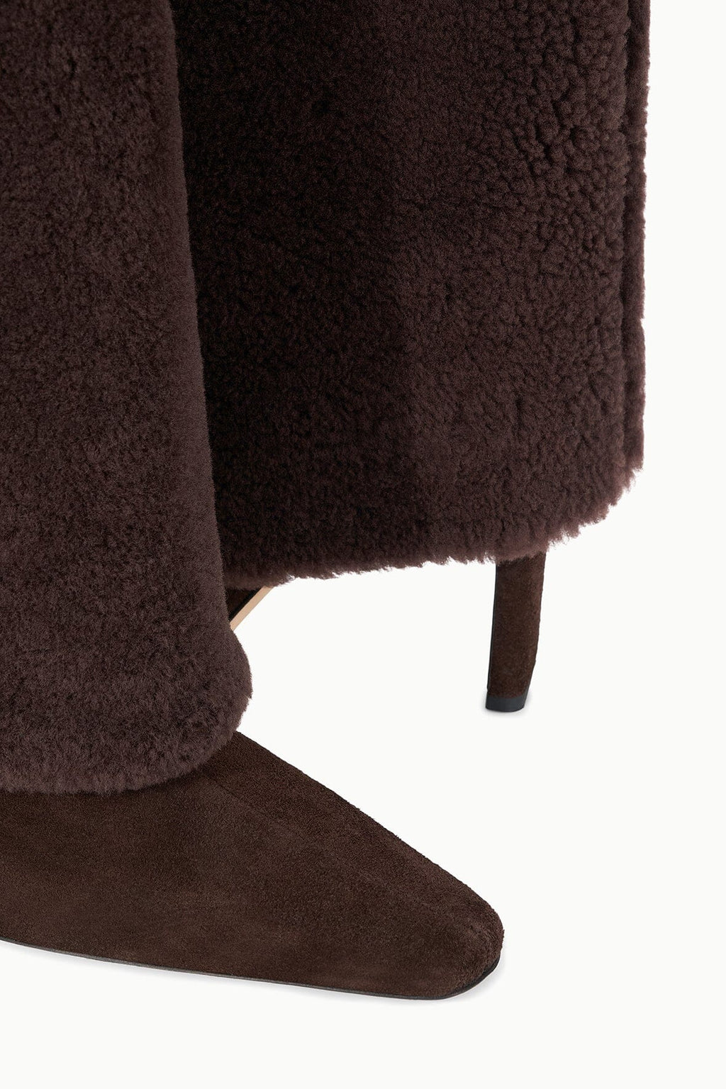 WALLY FOLDOVER HIGH HEEL BOOT | ESPRESSO SHEARLING
