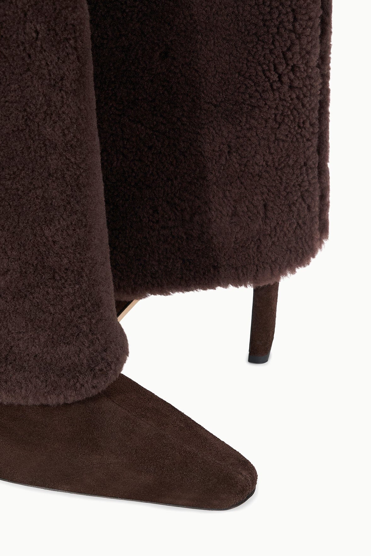 WALLY FOLDOVER HIGH HEEL BOOT | ESPRESSO SHEARLING