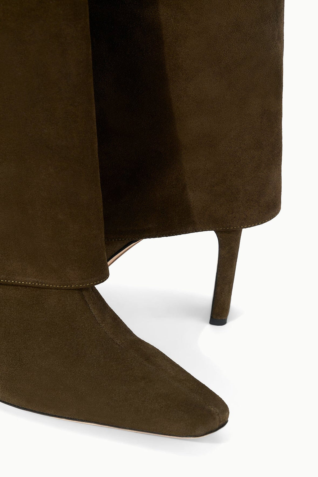WALLY FOLDOVER HIGH HEEL BOOT | TRUFFLE SUEDE