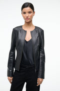 WELLS LEATHER JACKET | BLACK