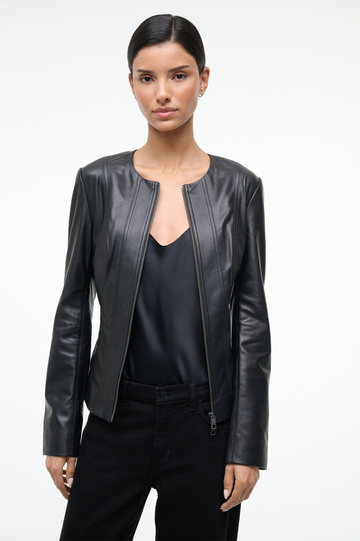 WELLS LEATHER JACKET | BLACK